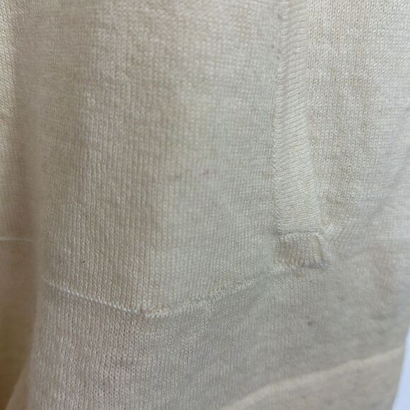 Barney’s New York Co-Op Pale Yellow Wool Cashmere Blend 1/2 Zip Sweater Size M - Picture 4 of 11